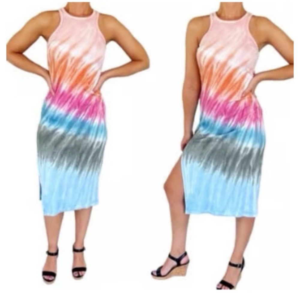 Young Fabulous & Broke Multicolor Tie-Dye Midi Dress